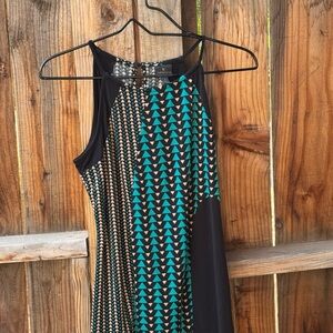 Worthington Black and Teal Top